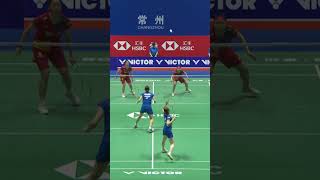 A terrific rally and a spectacular backhand to finish it off shorts badminton BWF