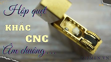 Hộp quẹt bằng đồng thau khắc CNC nguyên khối âm chuông siêu bền
