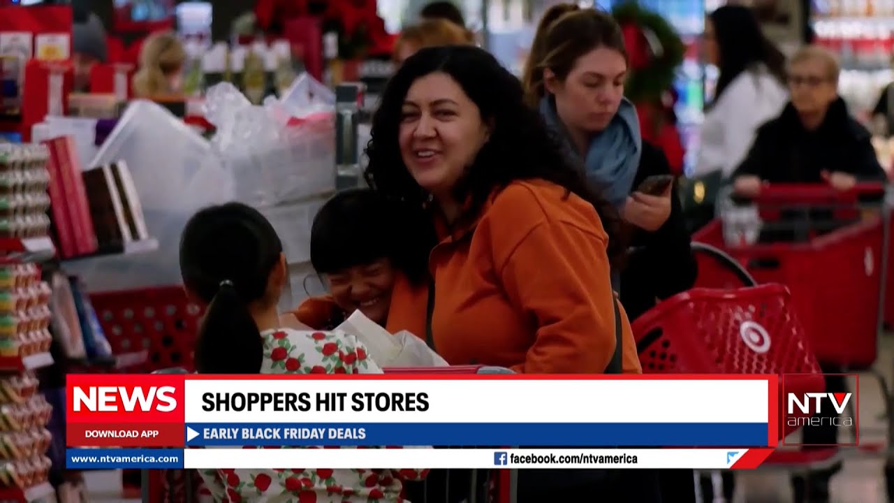 US shoppers hit stores for early Black Friday deals - YouTube