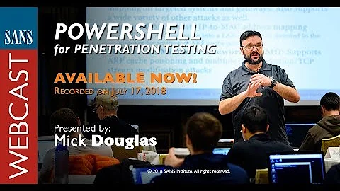 SANS Webcast: PowerShell for PenTesting