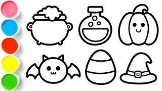 Halloween Stuff Drawing, Painting & Coloring for Kids & Toddlers | Halloween Coloring Pages #54