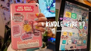 🪷kindle fire 7 aesthetic unboxing ✨️| an affordable e-book alternative for manga & manhwa