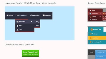 CSS3 Menu - No coding!