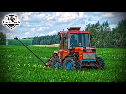 Kirovets K20 tractor haymaking