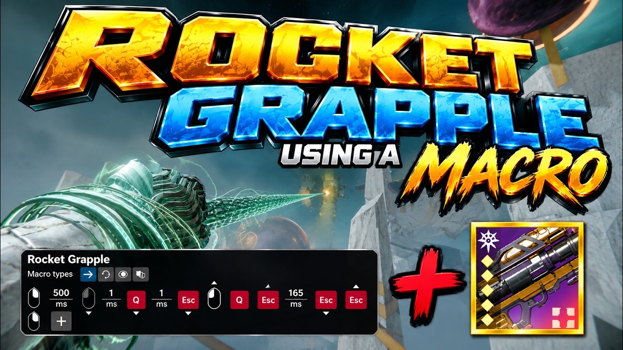 How to ROCKET GRAPPLE Using a MACRO in Destiny 2! (Easy Movement Trick)