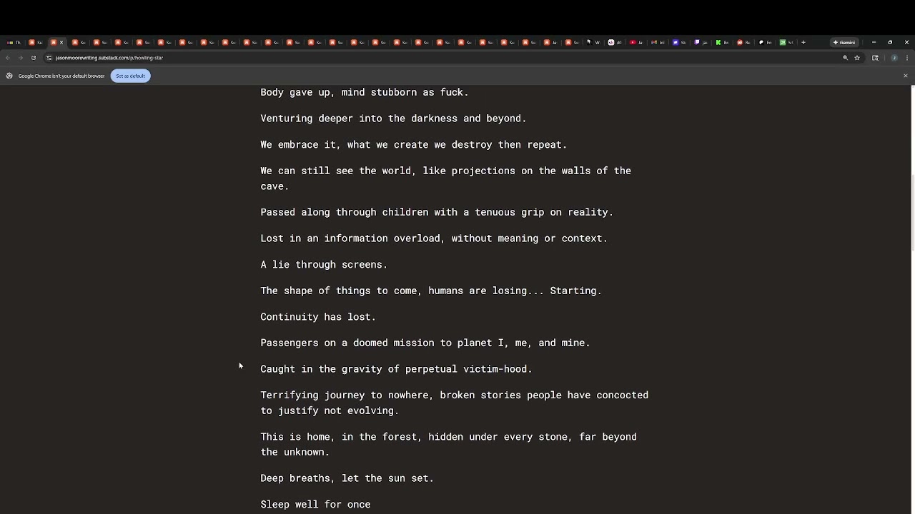 poem 003 howling star