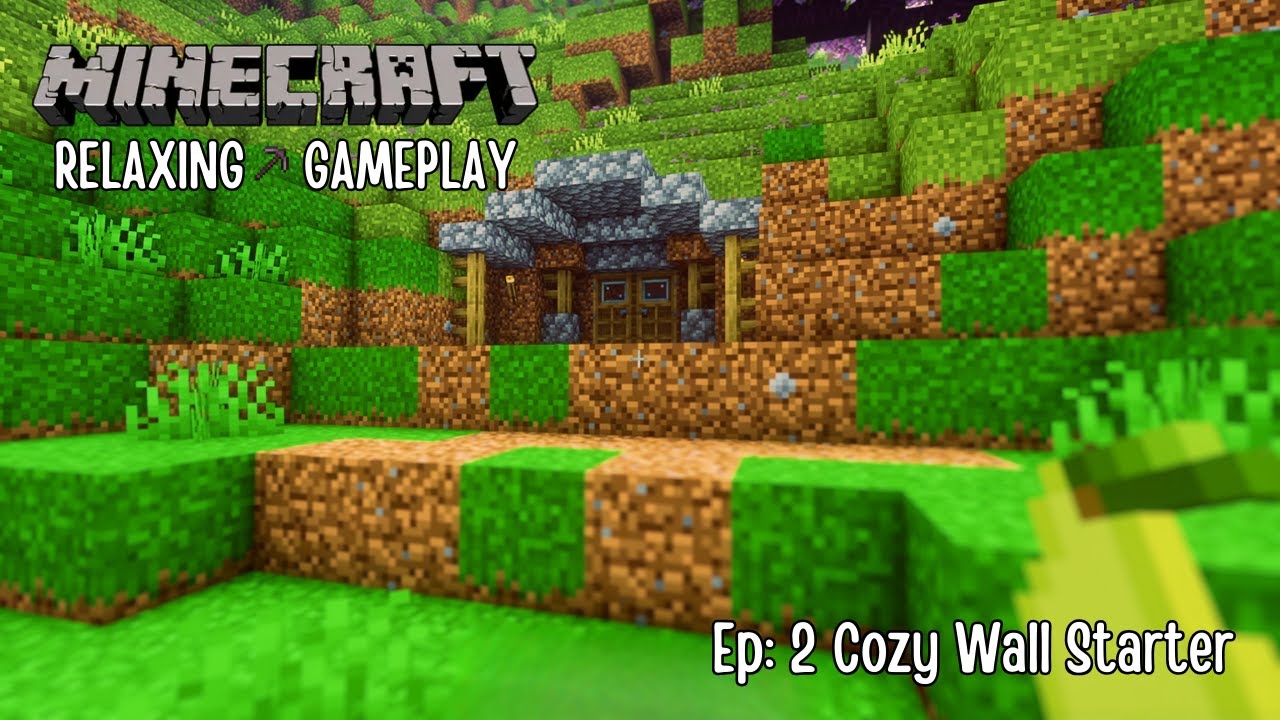 🏡 Minecraft Hardcore Ep. 2 | Building a Cozy Wall Starter Home! (No ...