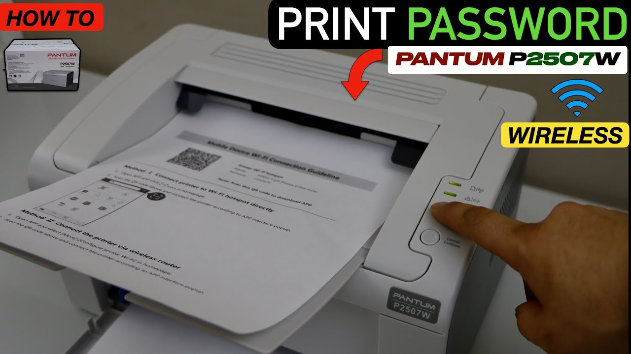 How To Print Wireless Password Of Pantum P2507W Laser Printer ? YouTube