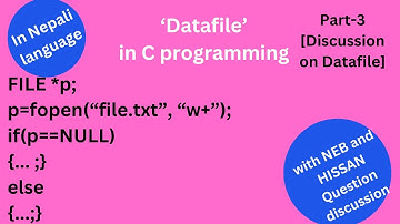 NEB Computer science quick revision  for  grade 12 NEB exam  2082 B.S. ( C  datafile p-3)