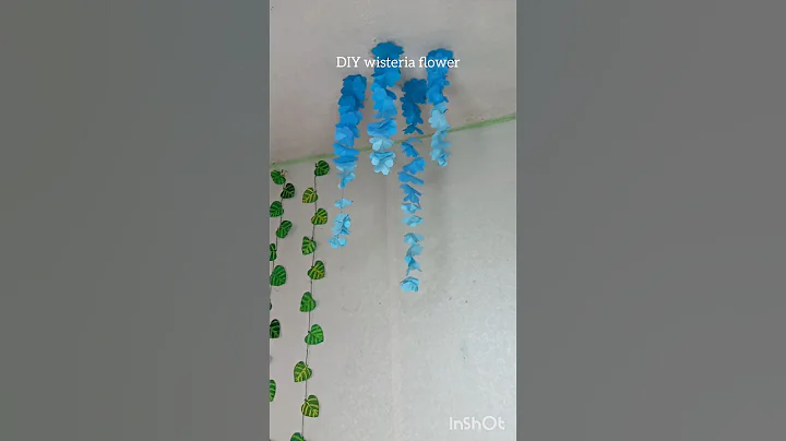 DIY wisteria flower ✨ #diy #craft #room #decor #ideas #shorts #youtubeshorts #viralshorts #trending