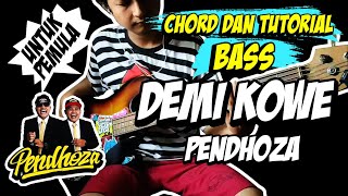 BASS COVER   CHORD GITAR DEMI KOWE - PENDHOZA (CHORD) | UNTUK PEMULA BY AHMAD MUHAYMI