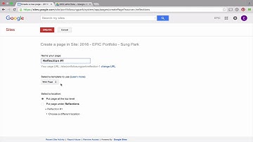 EPIC ePortfolio - Create and Delete Page