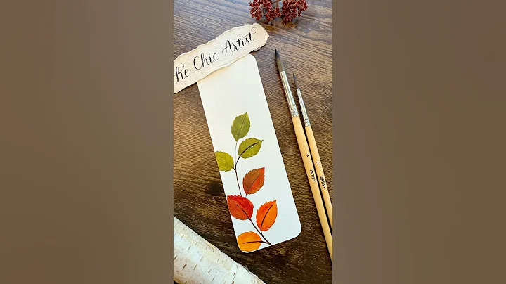 Simple autumn leaves watercolor tutorial #aquarelleart #fallcolors #watercolorpainting #easyart