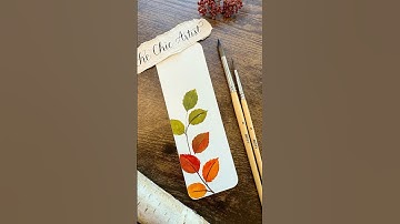 Simple autumn leaves watercolor tutorial #aquarelleart #fallcolors #watercolorpainting #easyart