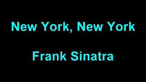 Frank Sinatra - Theme From New York New York Karaoke
