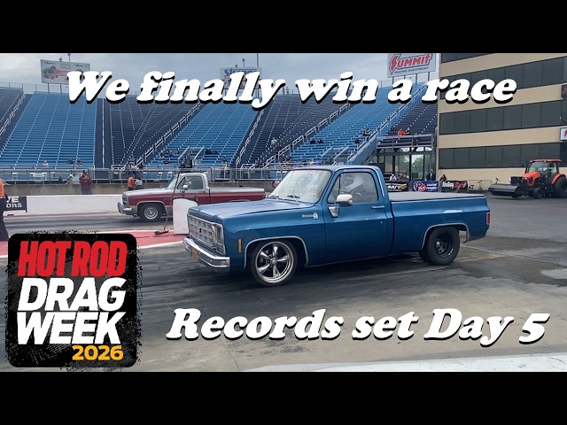 Hot Rod Drag Week 2026 Day 5 record setting pass by Ned Dunphy in his Viper + we finally win a race