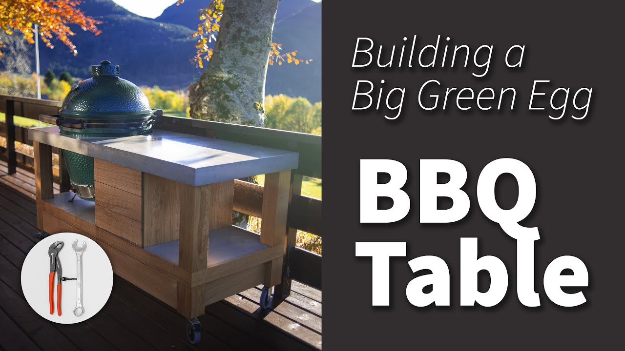 BBQ Table from Wood & Concrete for the Big Green Egg