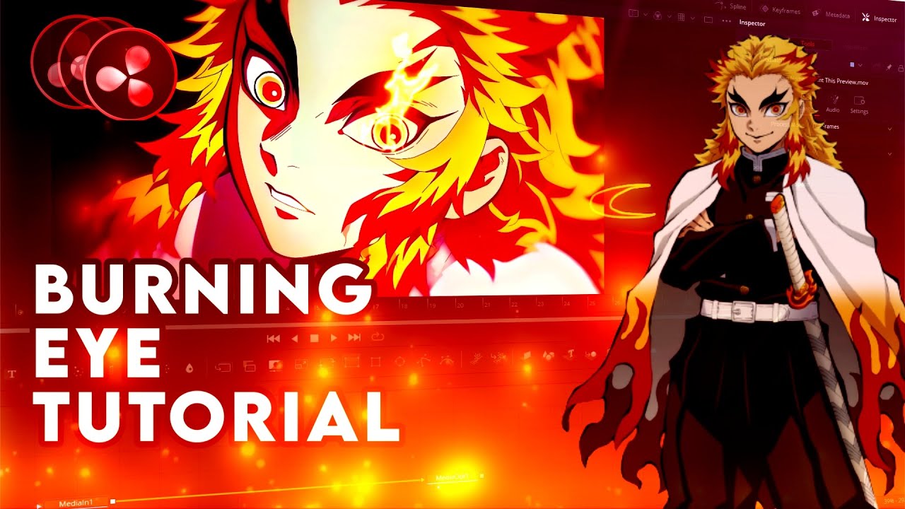 Fiery Eyes/ Burning Eyes Tutorial Davinci Resolve AMV/Edit Tutorial
