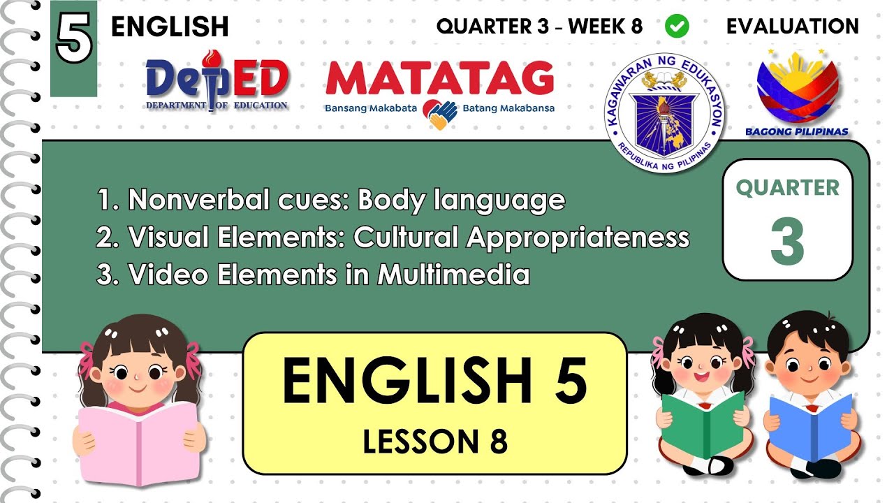 ENGLISH5 Q3 W8: Nonverbal cues: Body language, Visual Elements ...