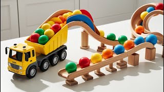 Epic Marble Run ASMR Race! 🌈 HABA Slope & Dump Truck Challenge screenshot 4