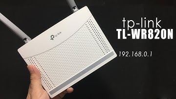 192.168.0.1 | setup tp-link Wi-Fi-router (TL-WR820N)