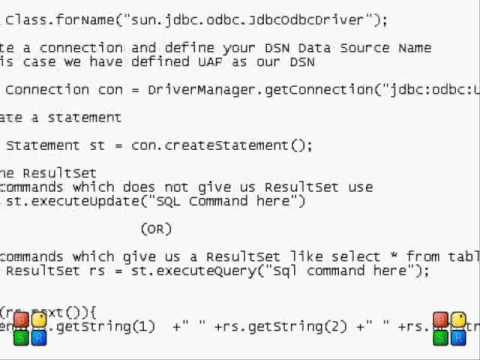 java basic steps, steps for JDBC  java programming