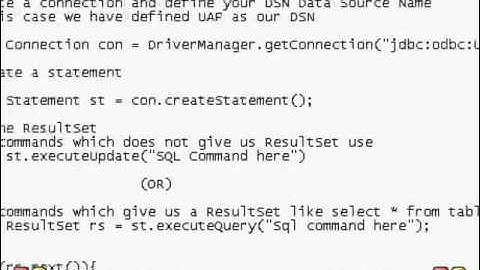 java basic steps, steps for JDBC  java programming
