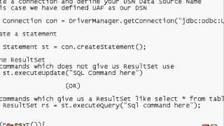 java basic steps, steps for JDBC  java programming