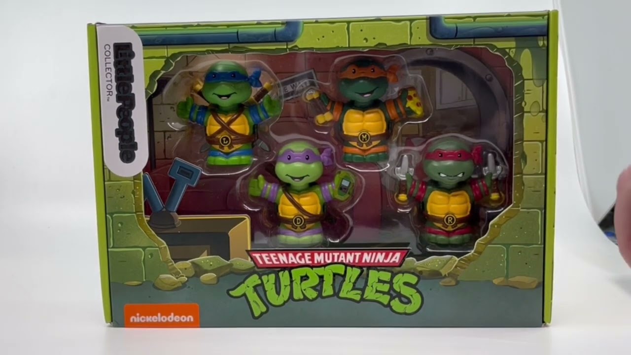 Unboxing the Fisher Price Little People Collector TMNT set Press Kit