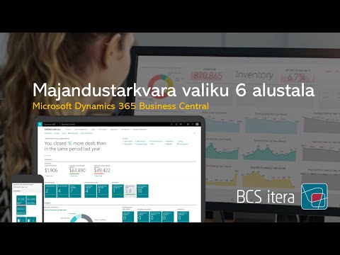Majandustarkvara valiku 6 alustala MS Dynamics 365 Business Central