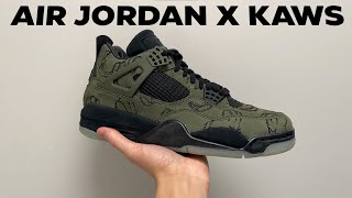 BEST AIR JORDAN COLLAB! KICKWHO'S KAWS x JORDAN 4 OLIVE GREEN ARE INSANELY DETAIL ORIENTED!