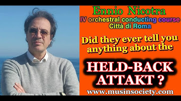 Orchestral conducting masterclass with Ennio Nicotra. The held back attack. Brahms IV 3rd