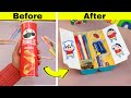 DIY sinchan Pencil box from waste box || How to make pencil box at home