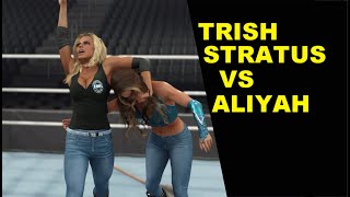 WWE 2K23 Trish Stratus vs Aliyah - Blue Jeans Quiet Match