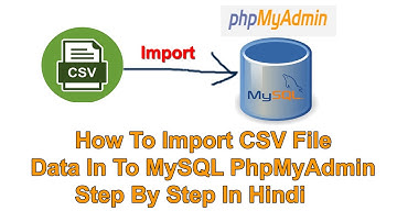 How To Import CSV File Data In To MySQL PhpMyAdmin Step By Step In Hindi