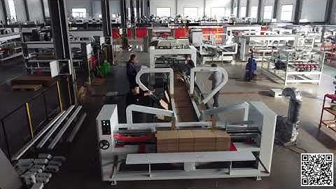 XY-MFG آلة لصق المجلدات الأوتوماتيكية وآلة PP سترابر #xinyu #corrugatedboxes #casemaker #diace