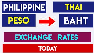 1 Php To Thb Philippine Peso To Thai Baht Current Money Exchange Rates Today 10 October 2024