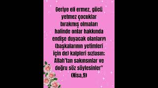 Nisa Suresi 9. Ayet...