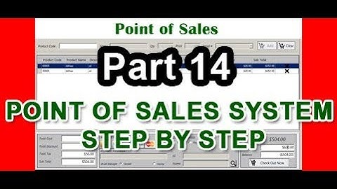 Point of sales step by step using VB.net part 14