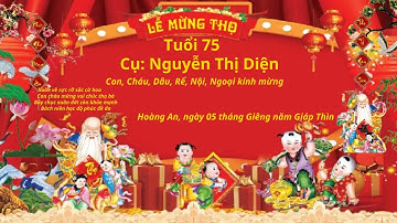 Full lễ mừng thọ Cụ bà Nguyễn Thị Diện Tuổi 75 / Hoàng An - Hiệp Hòa - Bắc Giang