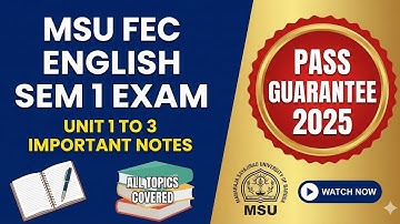 FEC English notes unit 1 and 3 external exam msu fy bcom. #notes #fybcom