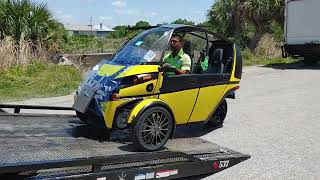 Arcimoto FUV Bumble Bee Autocycle With Doors Safe Delivery