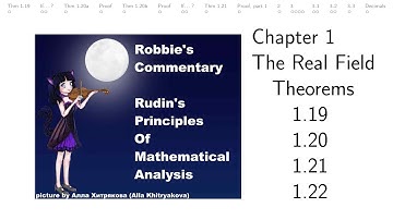 Ch 1 Theorems - Theorems 1.19 1.20 1.21 and 1.22 (Baby Rudin - Principles of Mathematical Analysis)