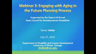 Engaging with Aging in the Future Planning Process