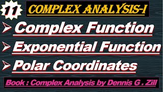Lec#11|Complex Function|Exponential Function| Polar coordinates|Complex analysis by Dennis G. Zill Profile