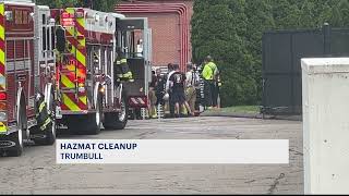 Hazmat crews called to investigate chemical leak at Trumbull building