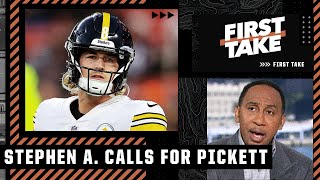 Stephen A. Wants Kenny Pickett To Start Mitchell Trubisky Doesnt Have Any Confidence First Take