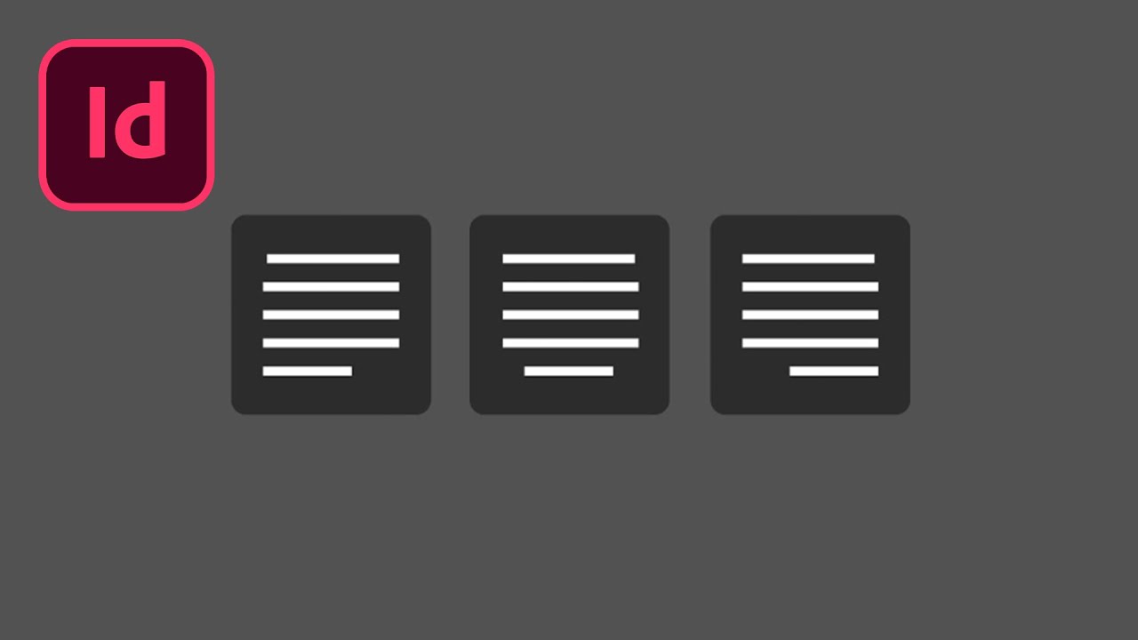 Align and Justify Text in InDesign - YouTube