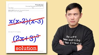 Do this to master factoring polynomials! (practice quiz 2)