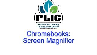 Chromebook: Screen Magnifier